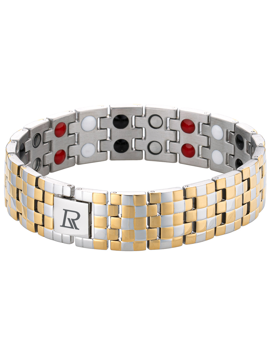 Luxorium Аура Актив Gold – купить стальной лечебный магнитный браслет на руку от давления