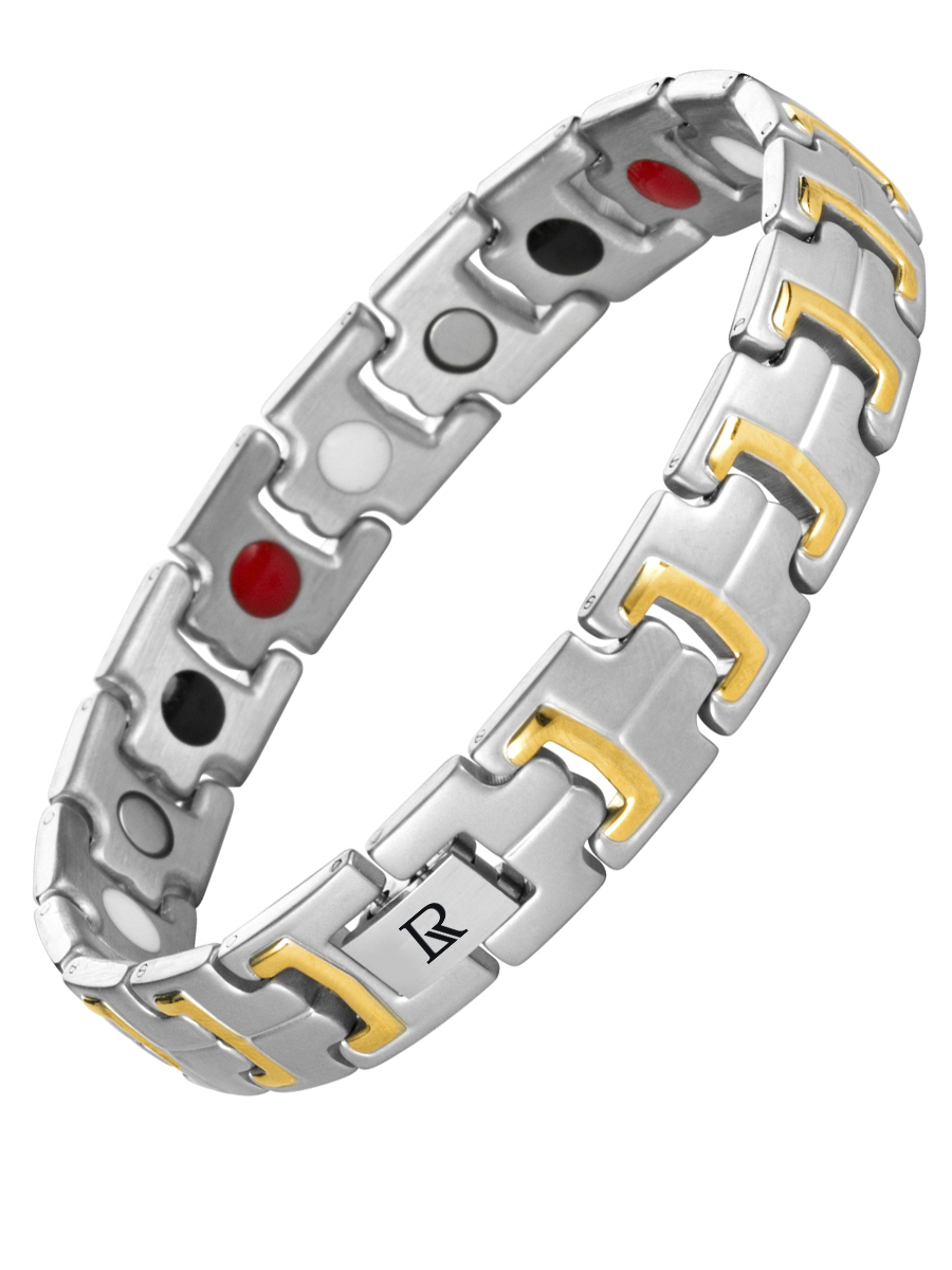 Luxorium Белый Ангел - стальной лечебный магнитный браслет на руку от давления женский или мужской энергетический аксессуар для красоты и здоровья
