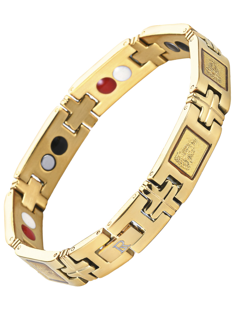 Luxorium Энергия Будды Gold – стальной лечебный магнитный браслет на руку от давления женский или мужской аксессуар для красоты и здоровья