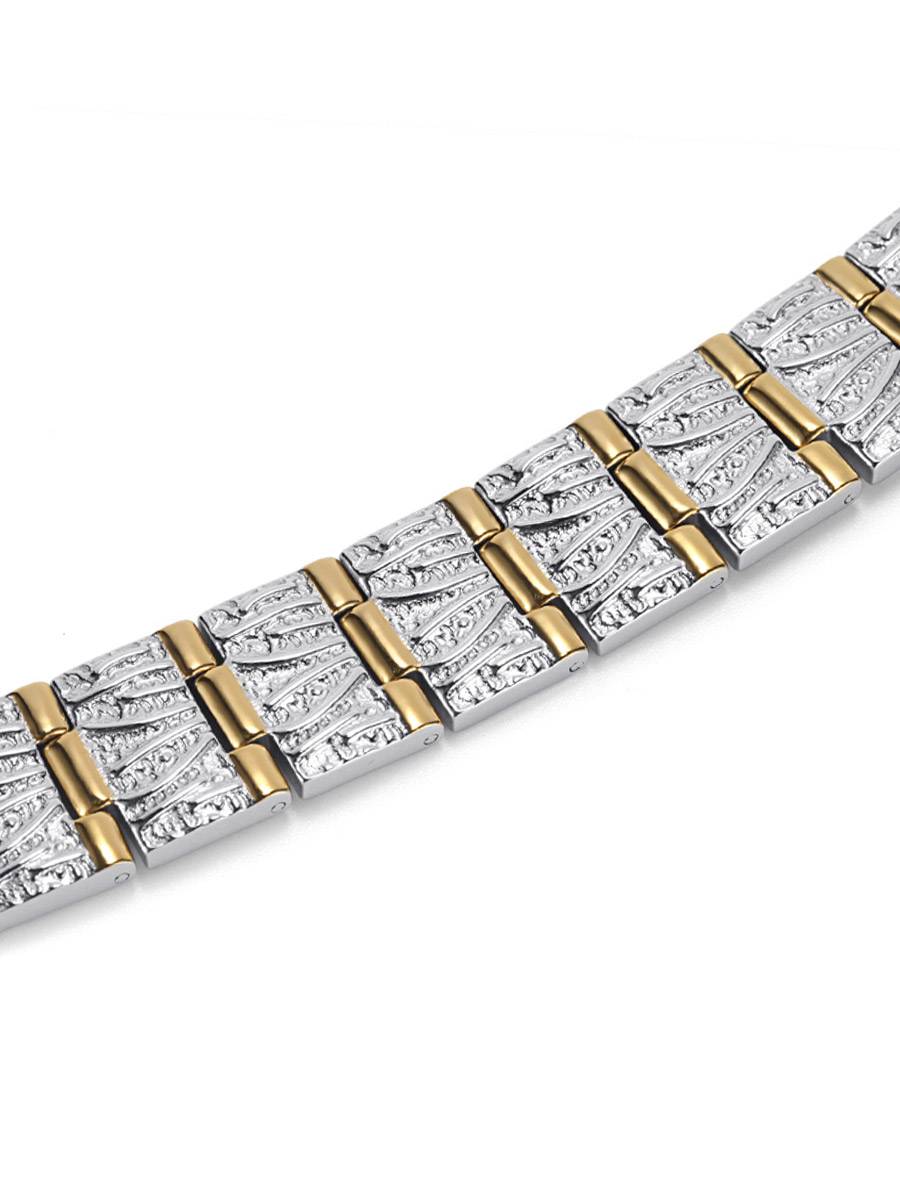 Luxor Био Баланс Gold Silver стальной лечебный магнитный браслет