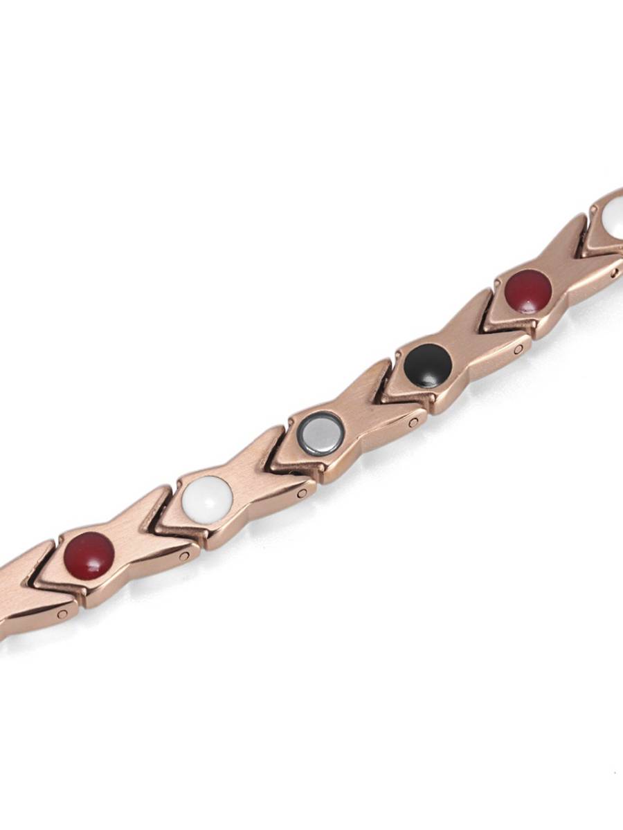 Luxor Соловита Rose – стальной лечебный магнитный браслет на руку от давления женский энергетический аксессуар для красоты и здоровья