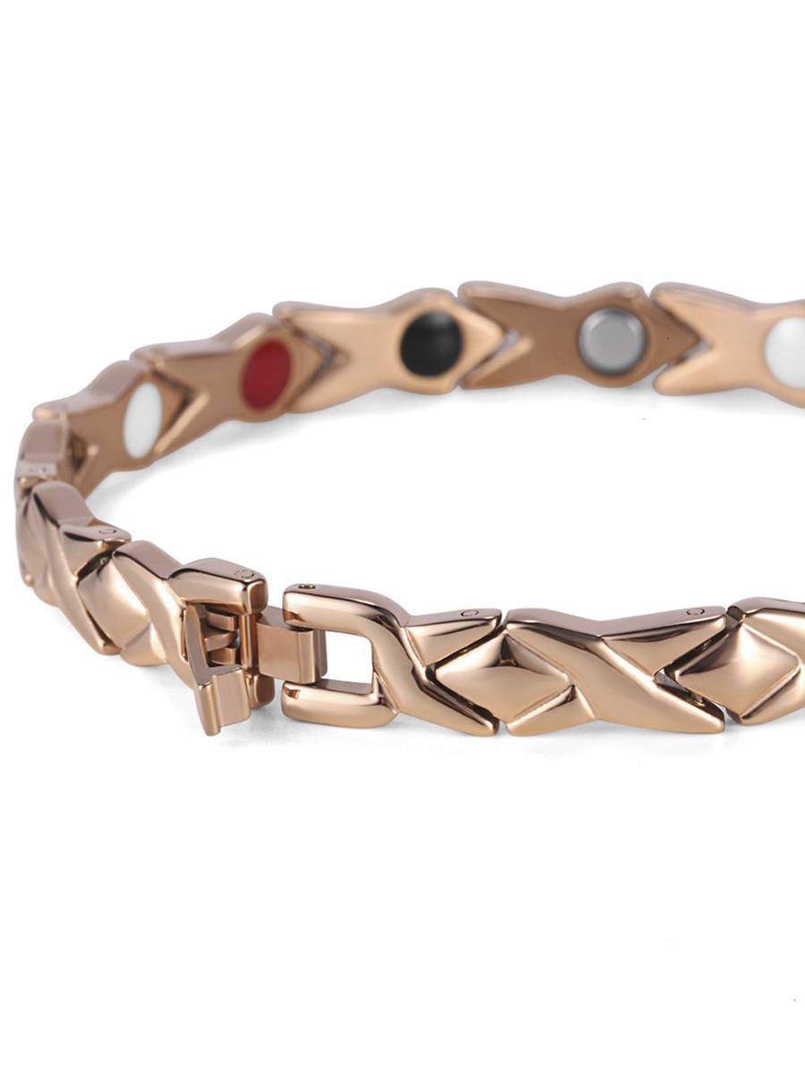Luxor Соловита Rose – стальной лечебный магнитный браслет на руку от давления женский энергетический аксессуар для красоты и здоровья