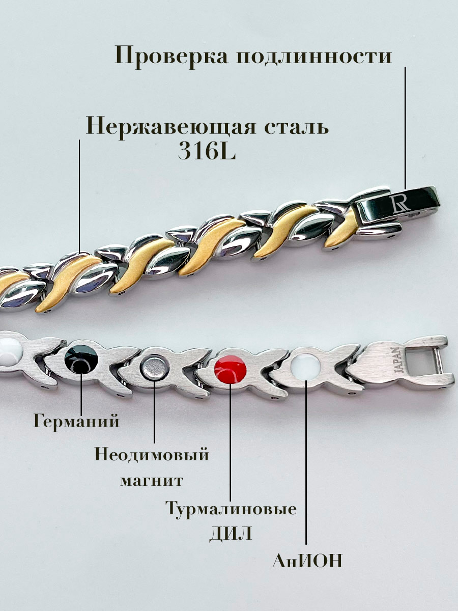 Женский магнитный браслет от давления Luxorium Персона Gold купить винтернет магазине, хорошая цена в Москве от производителя