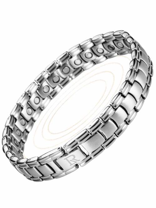 Royal Silver мужской серебристый магнитный браслет на руку от давления