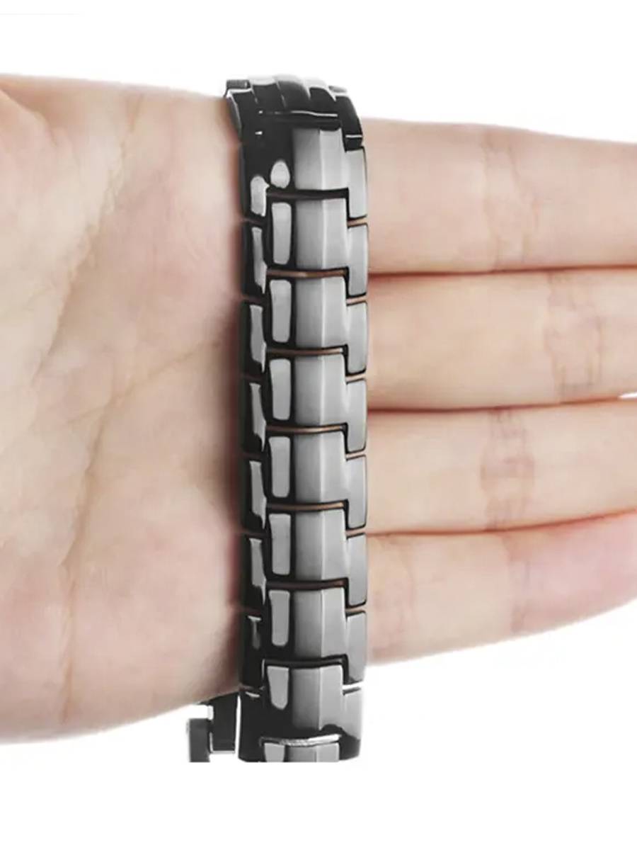 Купить Luxor Премиум Black титановый лечебный магнитный браслет от давления