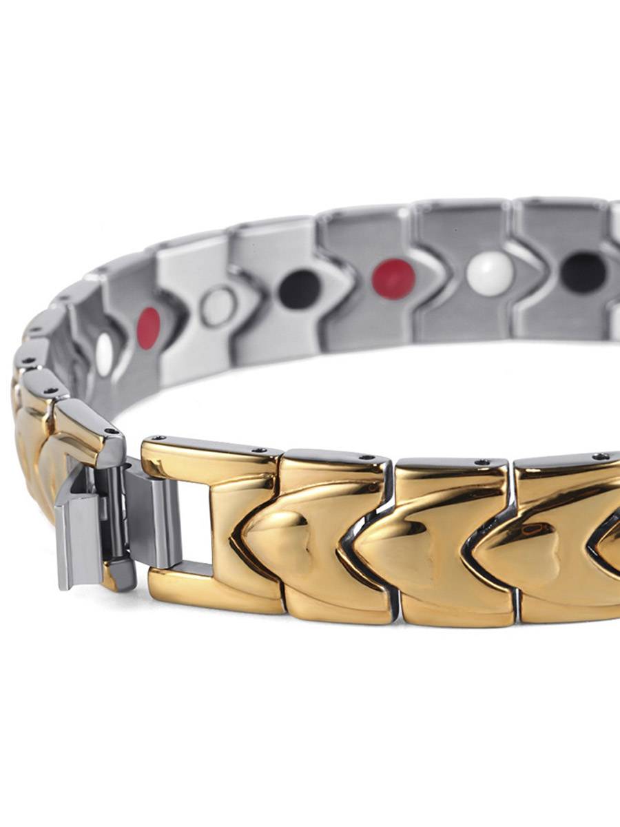 Luxor Сила Дракона Gold – стальной лечебный магнитный браслет на руку от давления женский или мужской аксессуар для красоты и здоровья