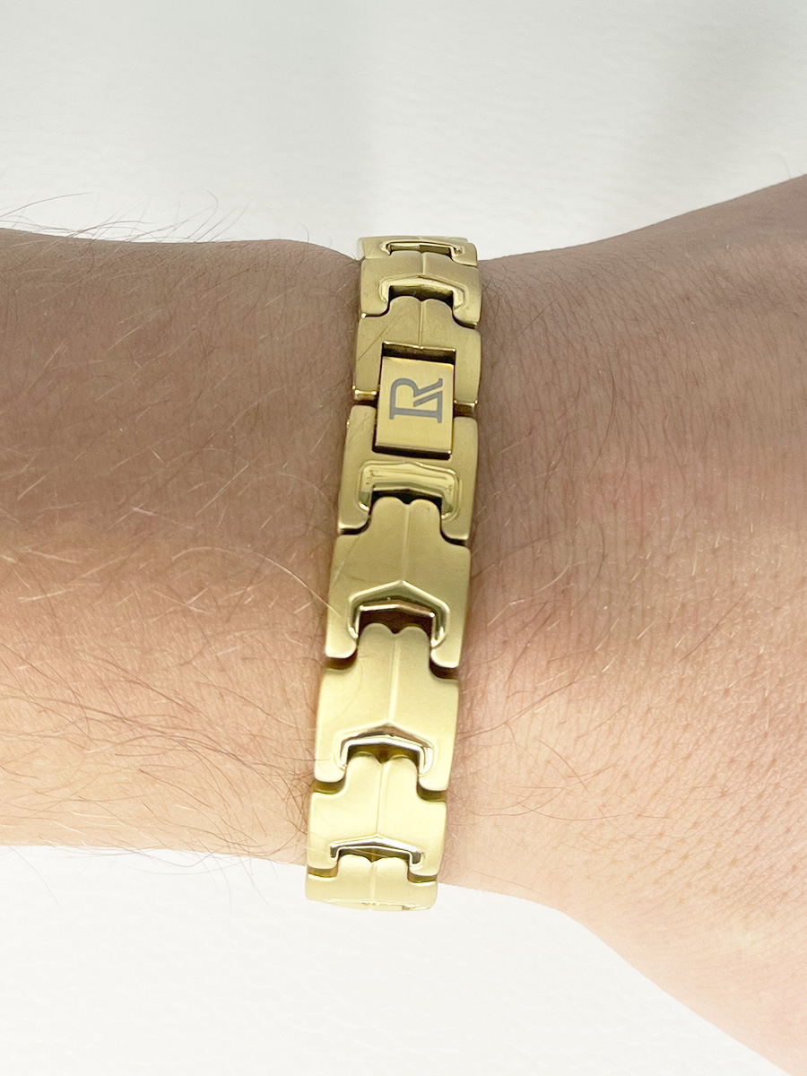 Luxorium Золотой Ангел - стальной лечебный магнитный браслет на руку от давления женский или мужской аксессуар для красоты и здоровья