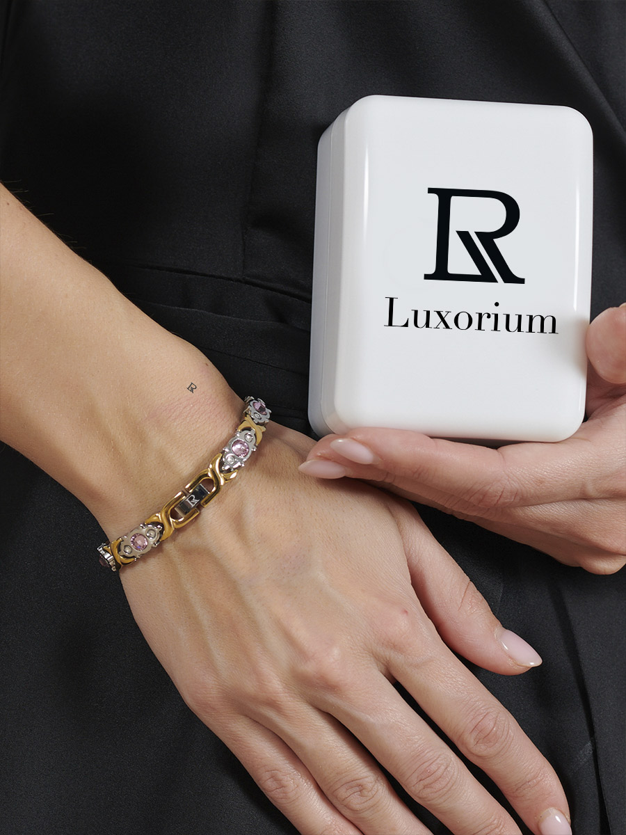 Luxor Атлас - стальной лечебный магнитный браслет на руку от давления женский аксессуар