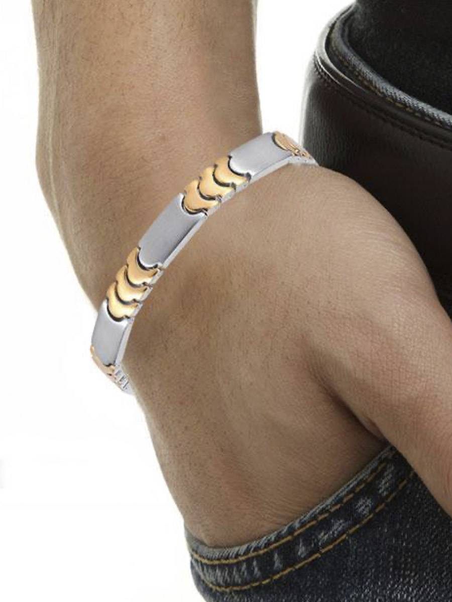 Luxor Индиго - стальной лечебный магнитный браслет на руку от давления женский или мужской энергетический аксессуар для красоты и здоровья