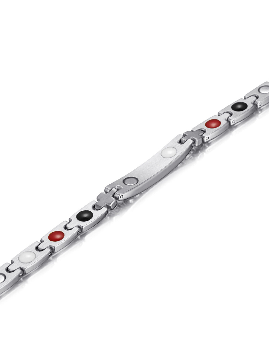 Luxorium Silver Moon - стальной лечебный магнитный браслет на руку от давления женский энергетический аксессуар для красоты и здоровья