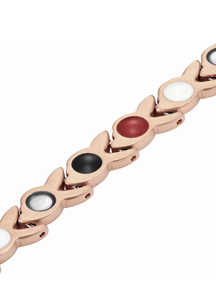 Luxor Персона Rose Gold – стальной лечебный магнитный браслет на руку от давления женский аксессуар для красоты и здоровья