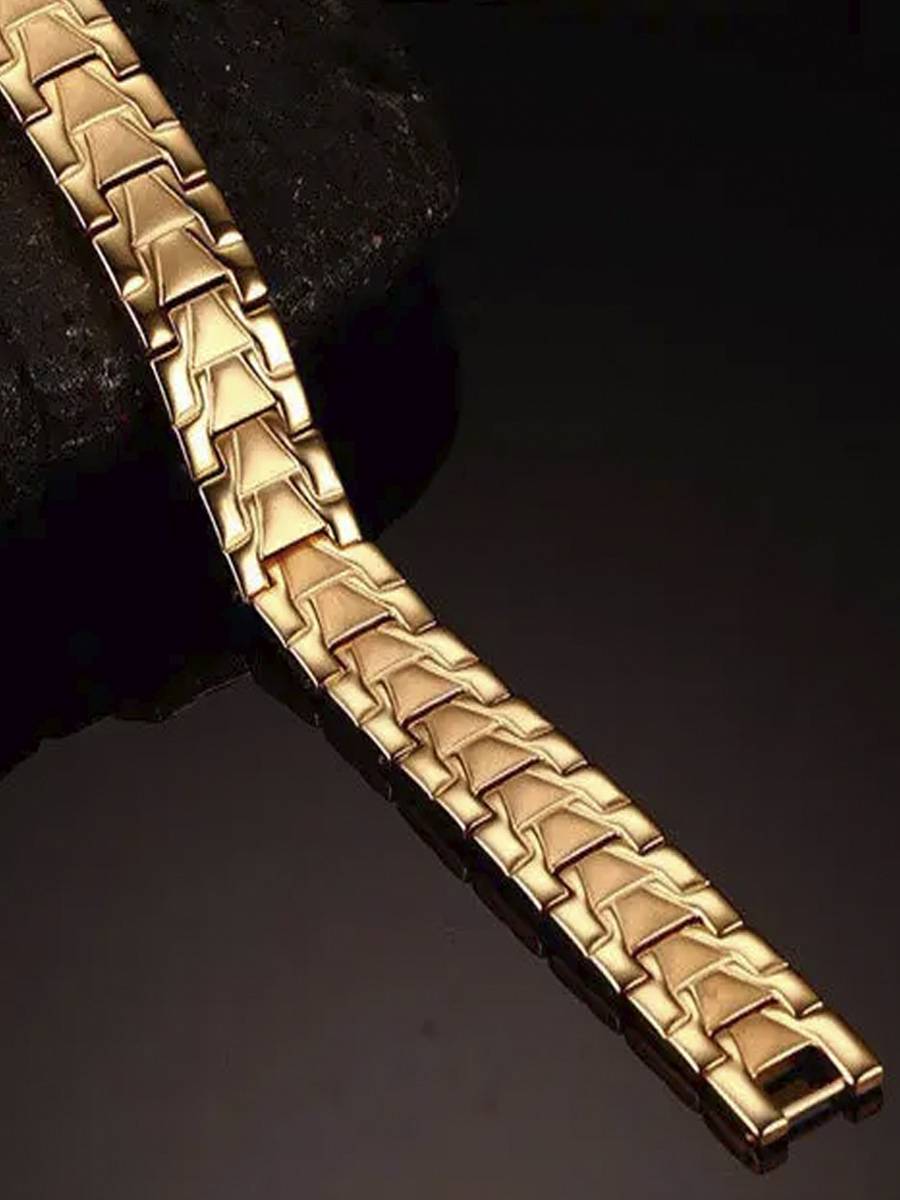 Luxor Золотой Султан – стальной лечебный магнитный браслет на руку от давления женский или мужской аксессуар для красоты и здоровья