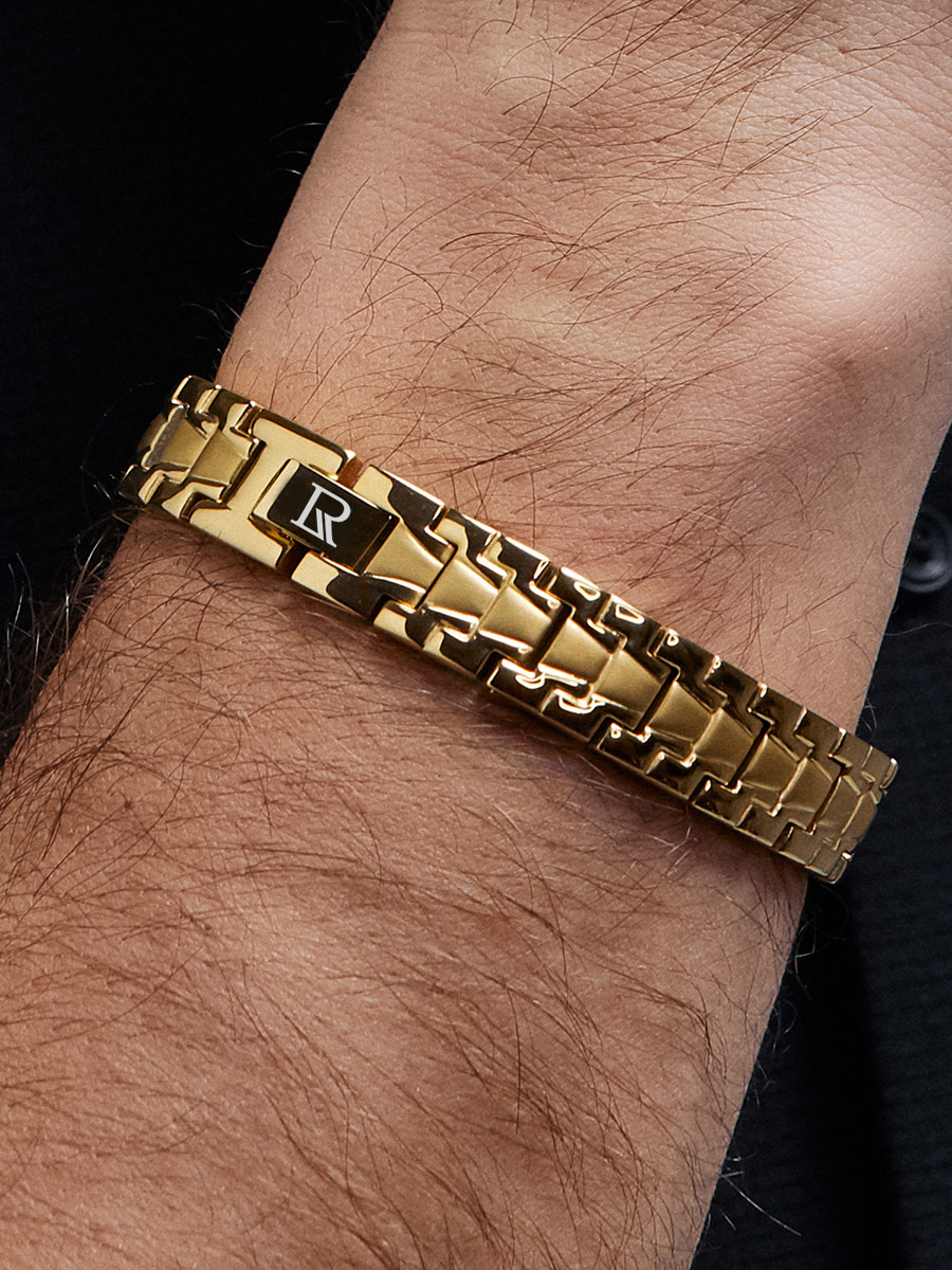 Luxorium Султан Gold - купить лечебный магнитный браслет на руку от давления