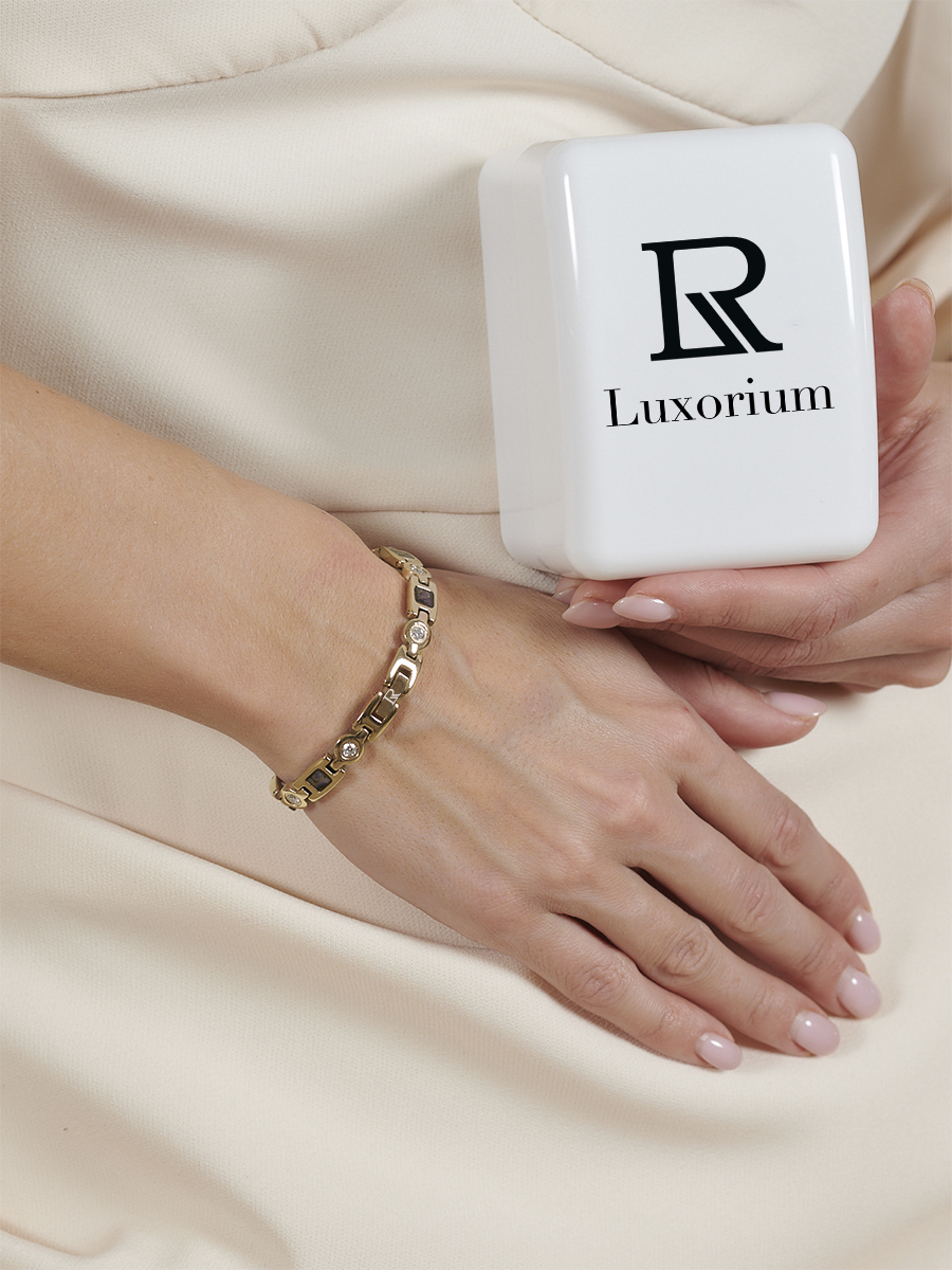 Золотистый магнитный браслет от давления женский Чероки Gold в магазине Luxorium