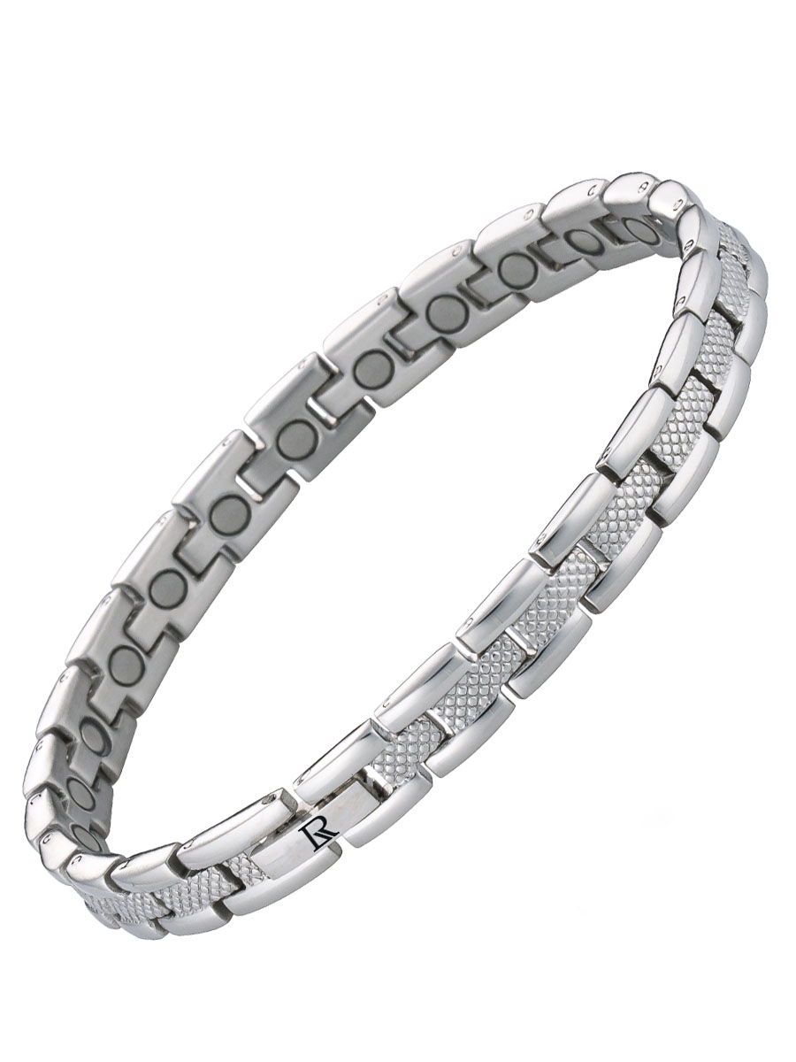 Серебристый магнитный браслет от давления унисекс Noel Silver в магазине Luxorium