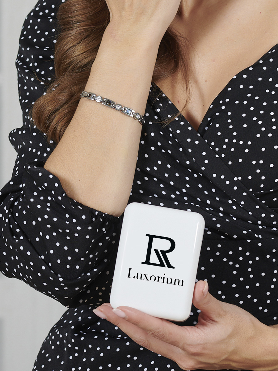 Luxorium Чероки Silver - купить стальной лечебный магнитный браслет на руку от давления женский