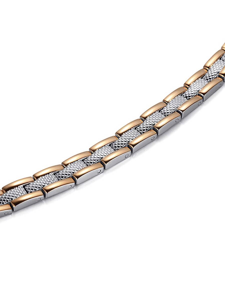 Luxor Noel Rose Gold стальной лечебный магнитный браслет