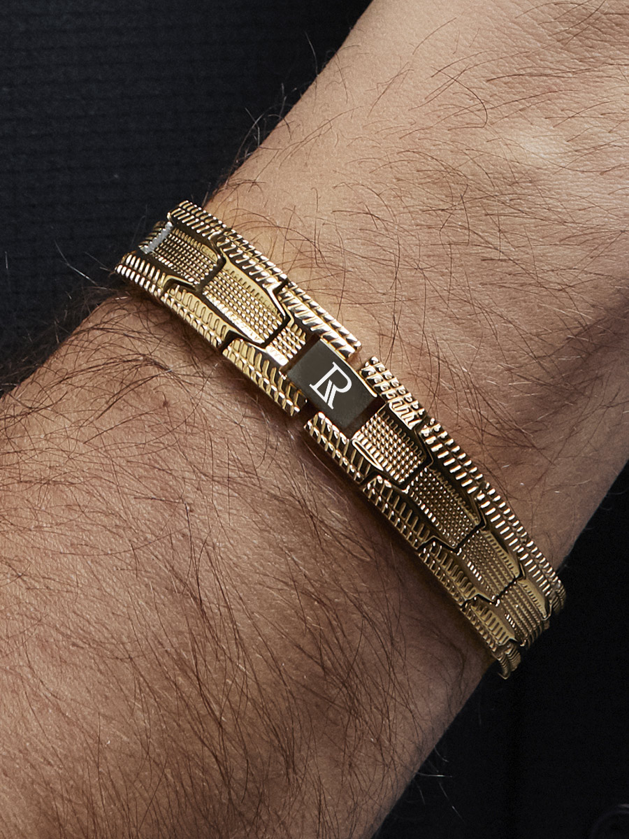 Luxorium Порту Gold - стальной лечебный магнитный браслет на руку от давления мужской энергетический аксессуар для красоты и здоровья