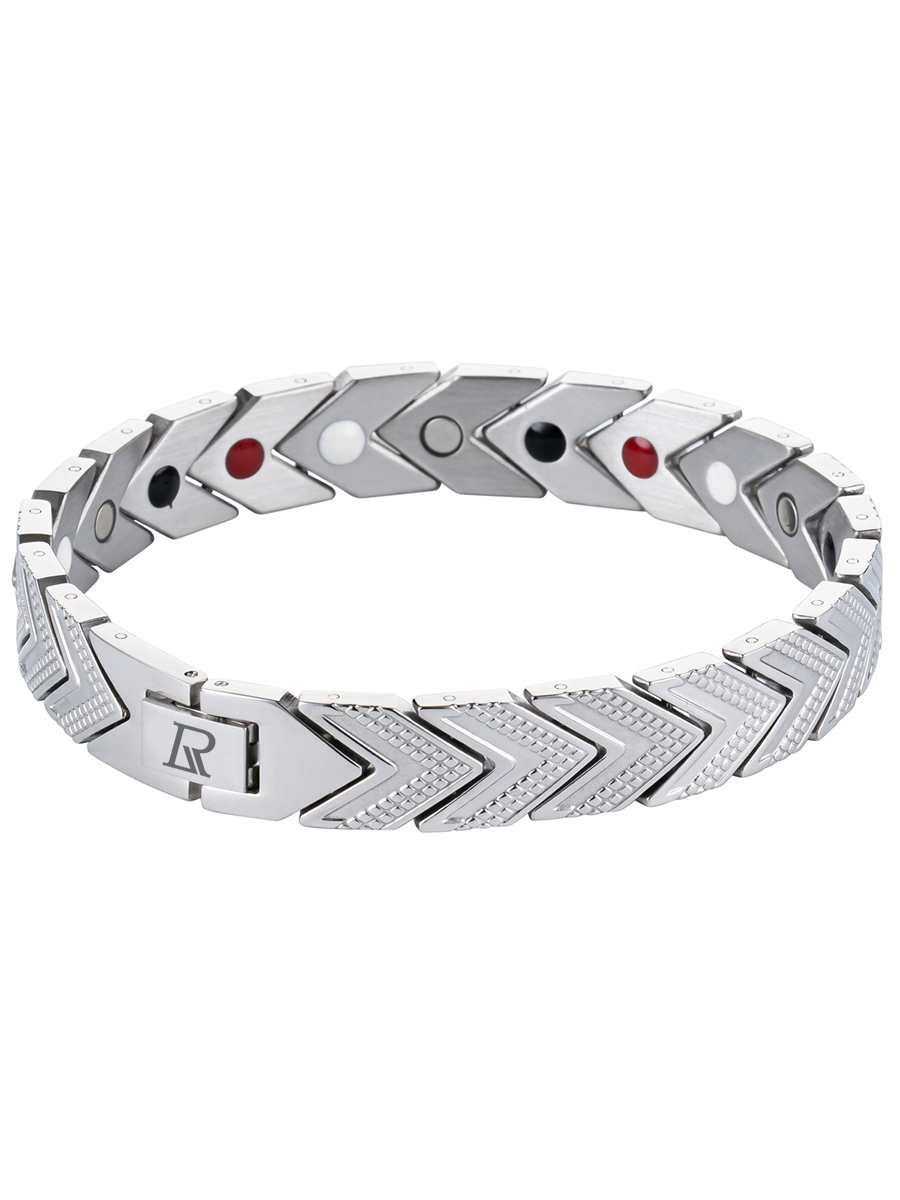 Luxorium Адамантин Silver - стальной лечебный магнитный браслет купить на руку