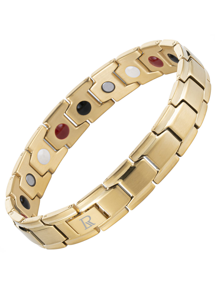 Luxorium Константа Gold стальной лечебный магнитный браслет на руку отдавления женский или мужской аксессуар для красоты и здоровья купить вМоскве, цена производителя
