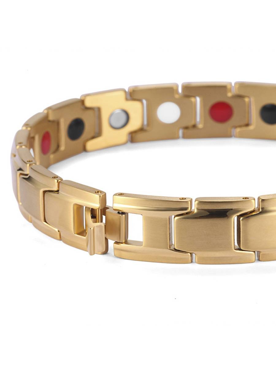 Luxor Константа Gold - стальной лечебный магнитный браслет на руку от давления женский или мужской аксессуар для красоты и здоровья