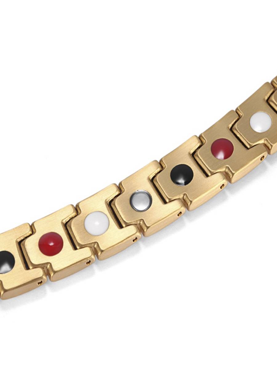 Luxor Константа Gold - стальной лечебный магнитный браслет на руку от давления женский или мужской аксессуар для красоты и здоровья