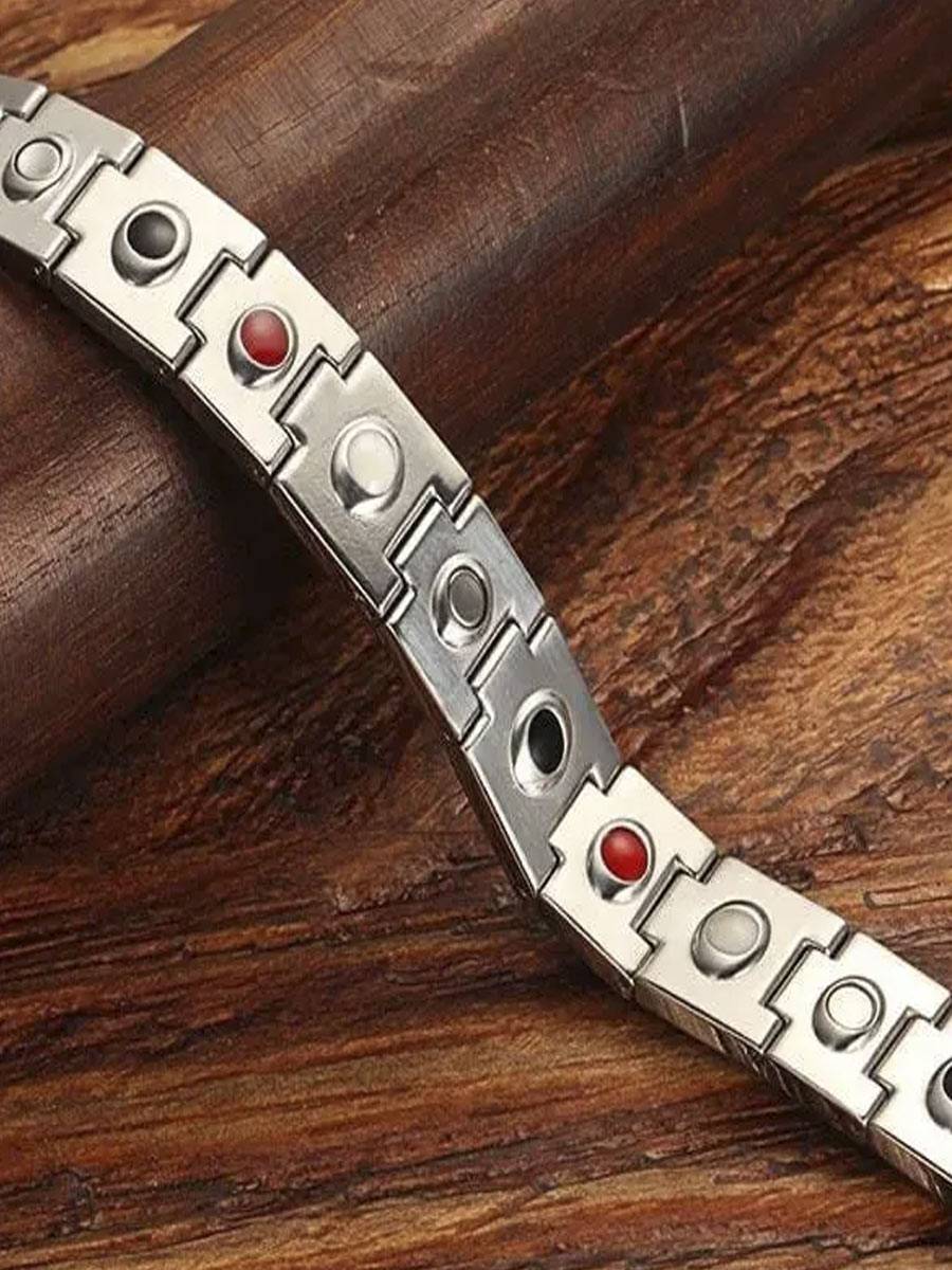 Luxor Кристал - стальной лечебный магнитный браслет на руку от давления женский или мужской энергетический аксессуар для красоты и здоровья