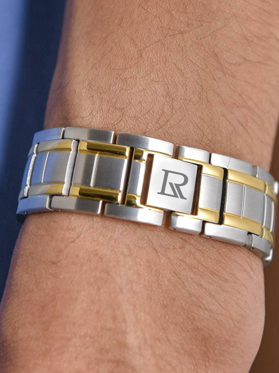 Luxorium Альфа Gold - купить стальной лечебный магнитный браслет на руку от давления мужской энергетический аксессуар для красоты и здоровья