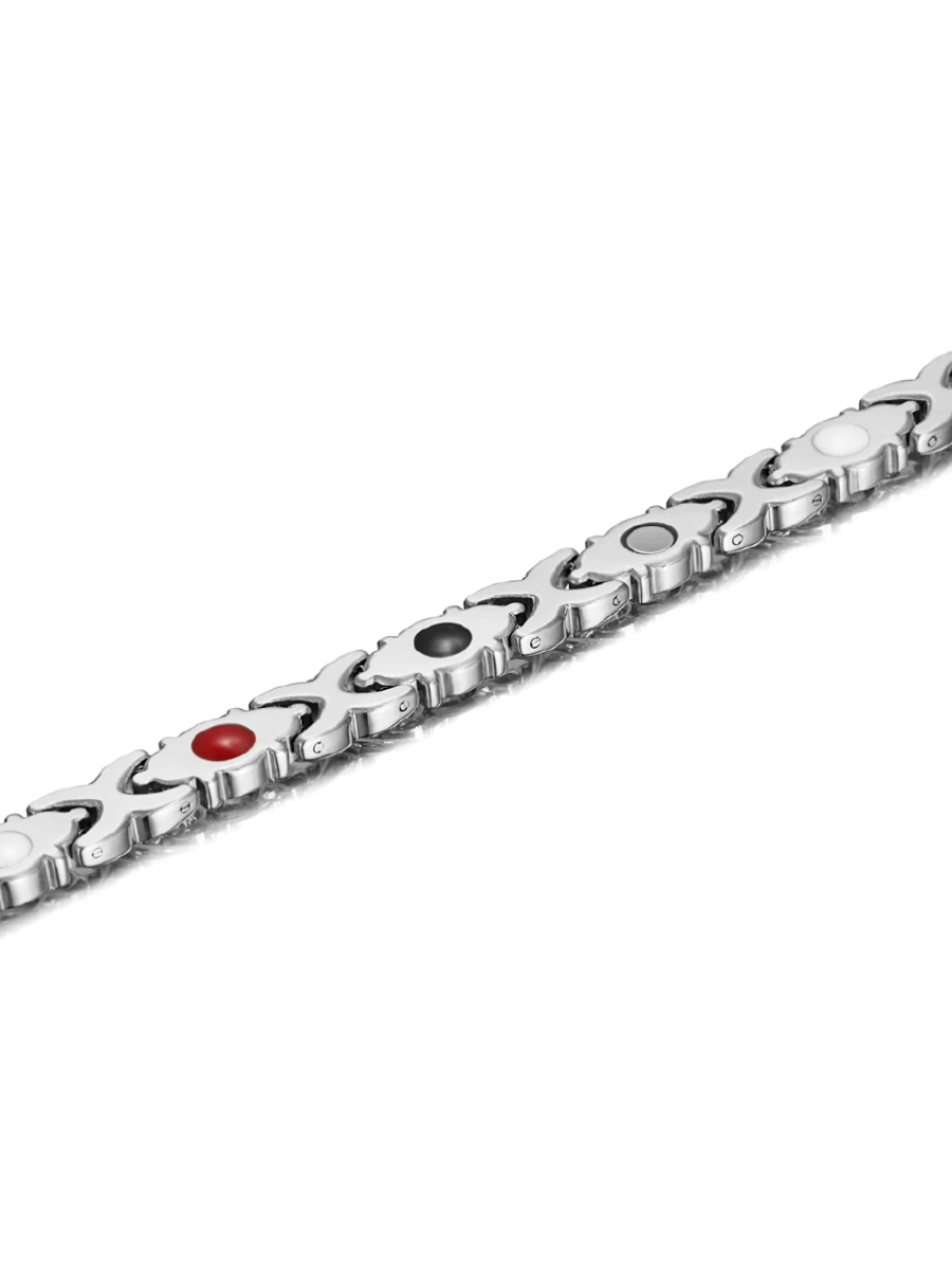 Luxor Атлас Silver - стальной лечебный магнитный браслет на руку от давления женский энергетический аксессуар для красоты и здоровья