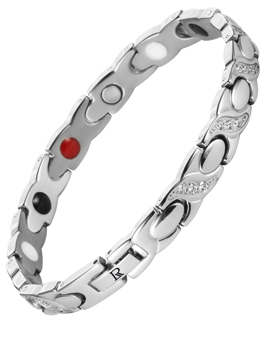 Купить женский магнитный браслет от давления стальной ювелирный Luxorium