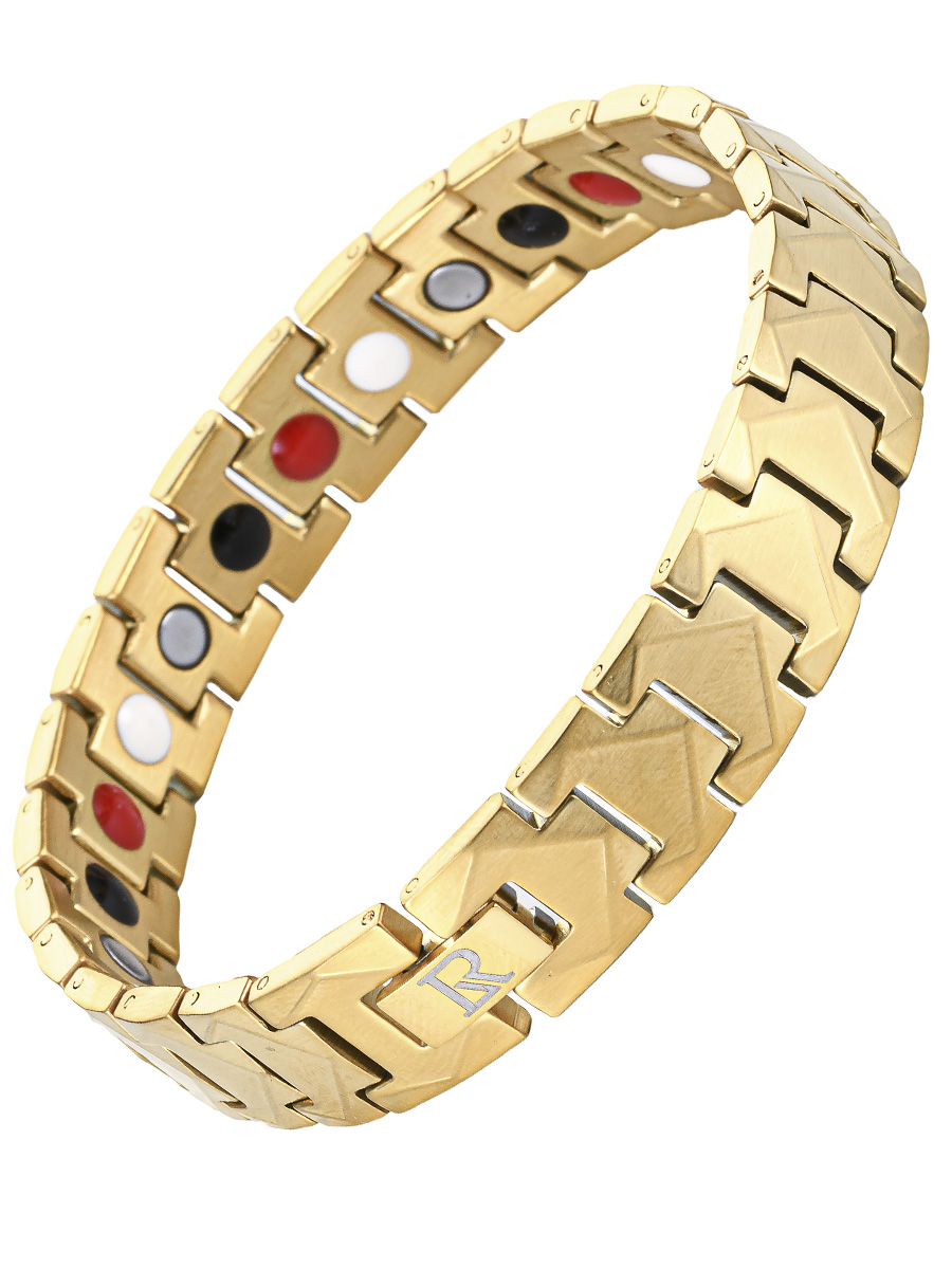 Luxorium Coral Gold – стальной лечебный магнитный браслет на руку от давления мужской энергетический аксессуар для красоты и здоровья