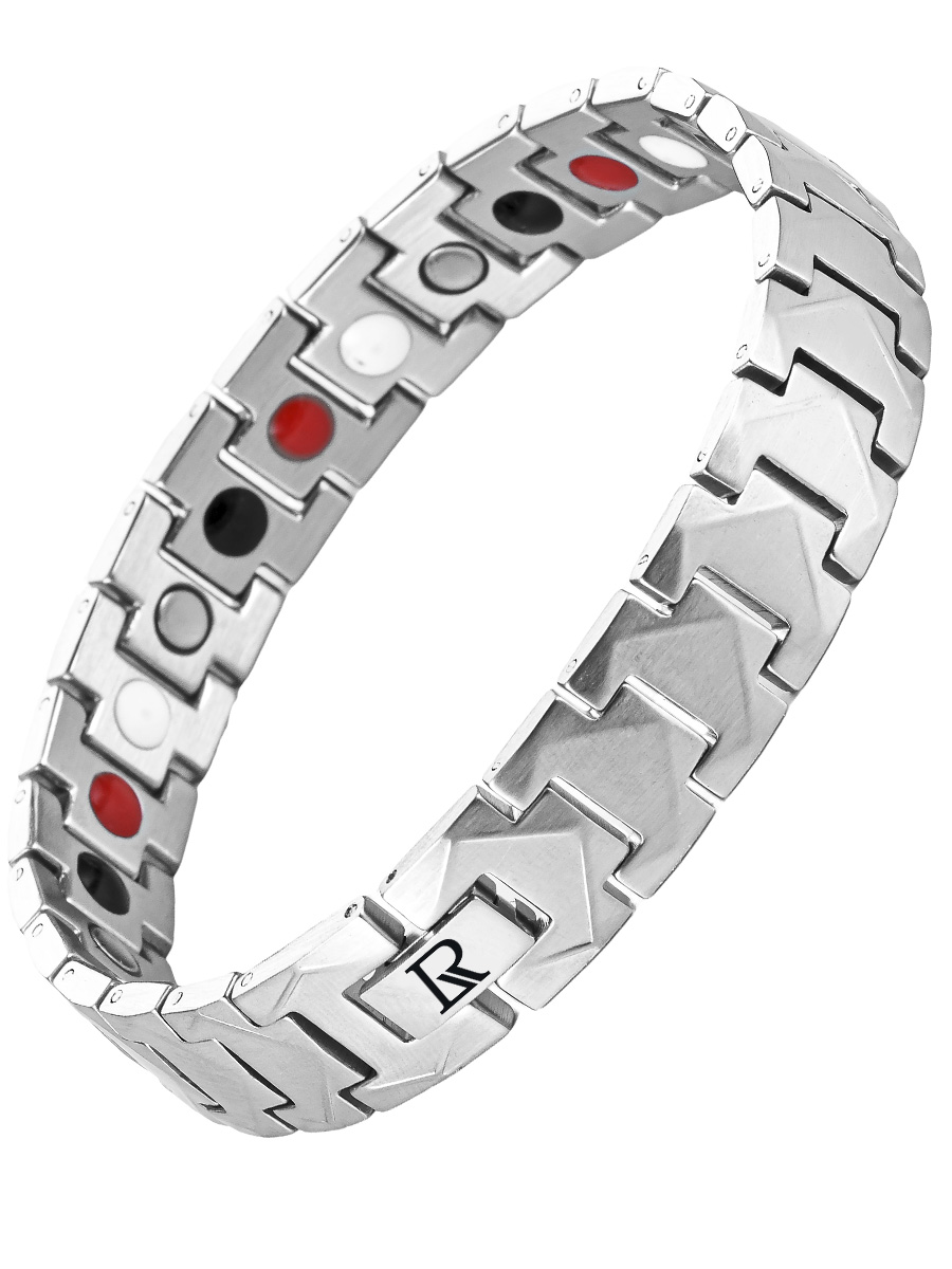 Luxorium Coral Silver – стальной лечебный магнитный браслет на руку от давления мужской энергетический аксессуар для красоты и здоровья