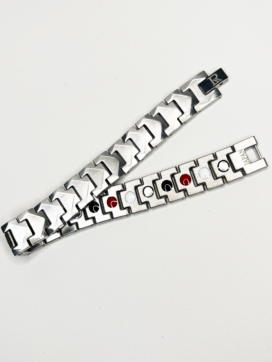 Luxorium Coral Silver - стальной лечебный магнитный браслет на руку от давления мужской энергетический аксессуар для красоты и здоровья