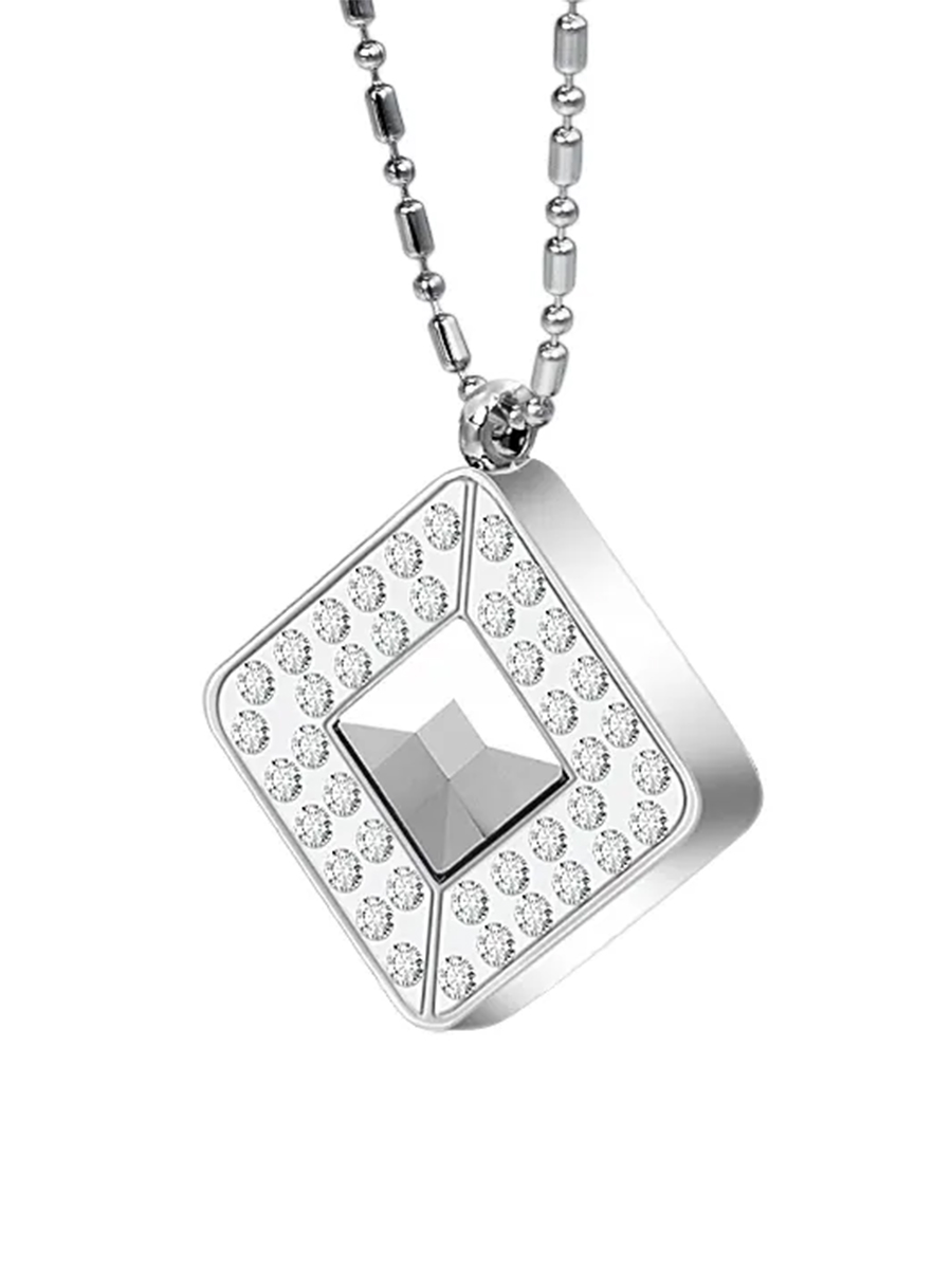 Luxorium Diamond Square - стальной магнитный кулон, энергетическая подвеска талисман на шею