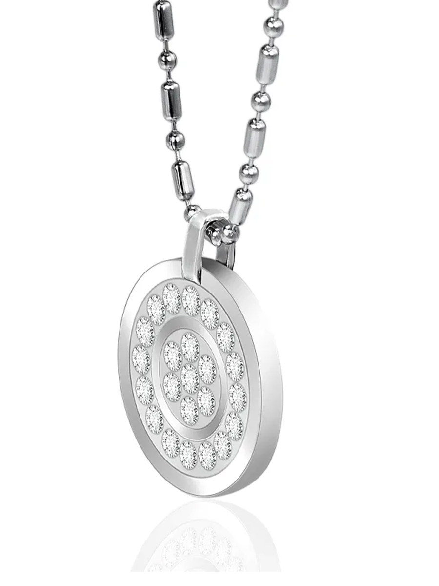 Luxorium Diamond Circle - стальной магнитный кулон, энергетическая подвеска талисман на шею