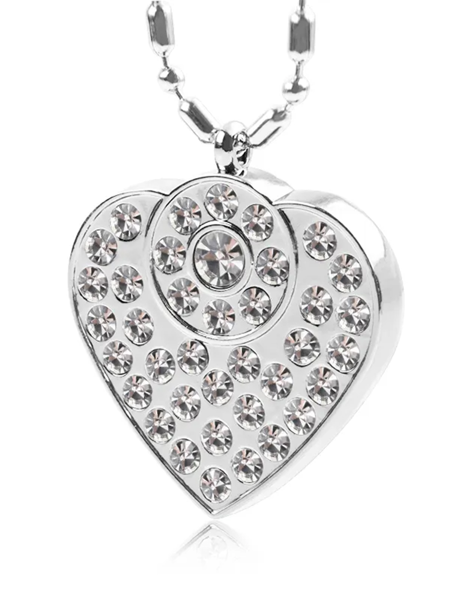 Luxorium Diamond Heart - стальной магнитный кулон, энергетическая подвеска талисман на шею
