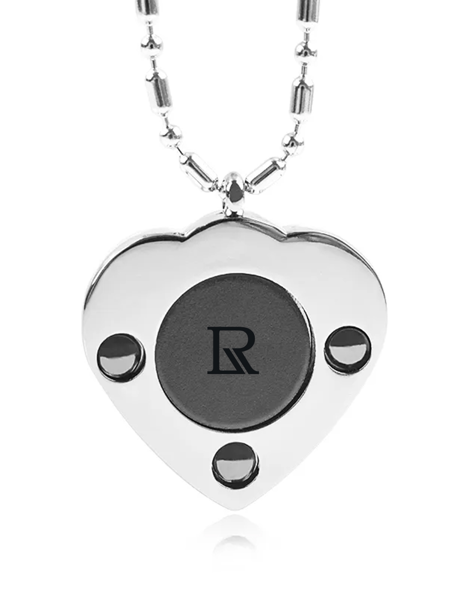 Luxorium Diamond Heart - стальной магнитный кулон, энергетическая подвеска талисман на шею
