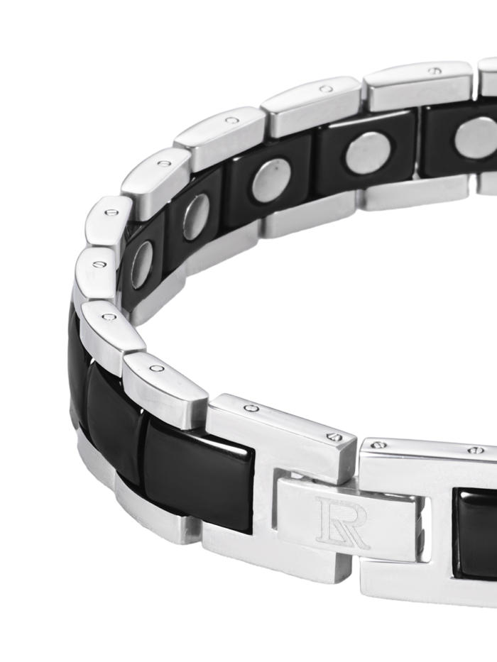 Luxorium Roca Black - керамический лечебный магнитный браслет женский на руку от давления, энергетический аксессуар для красоты и здоровья